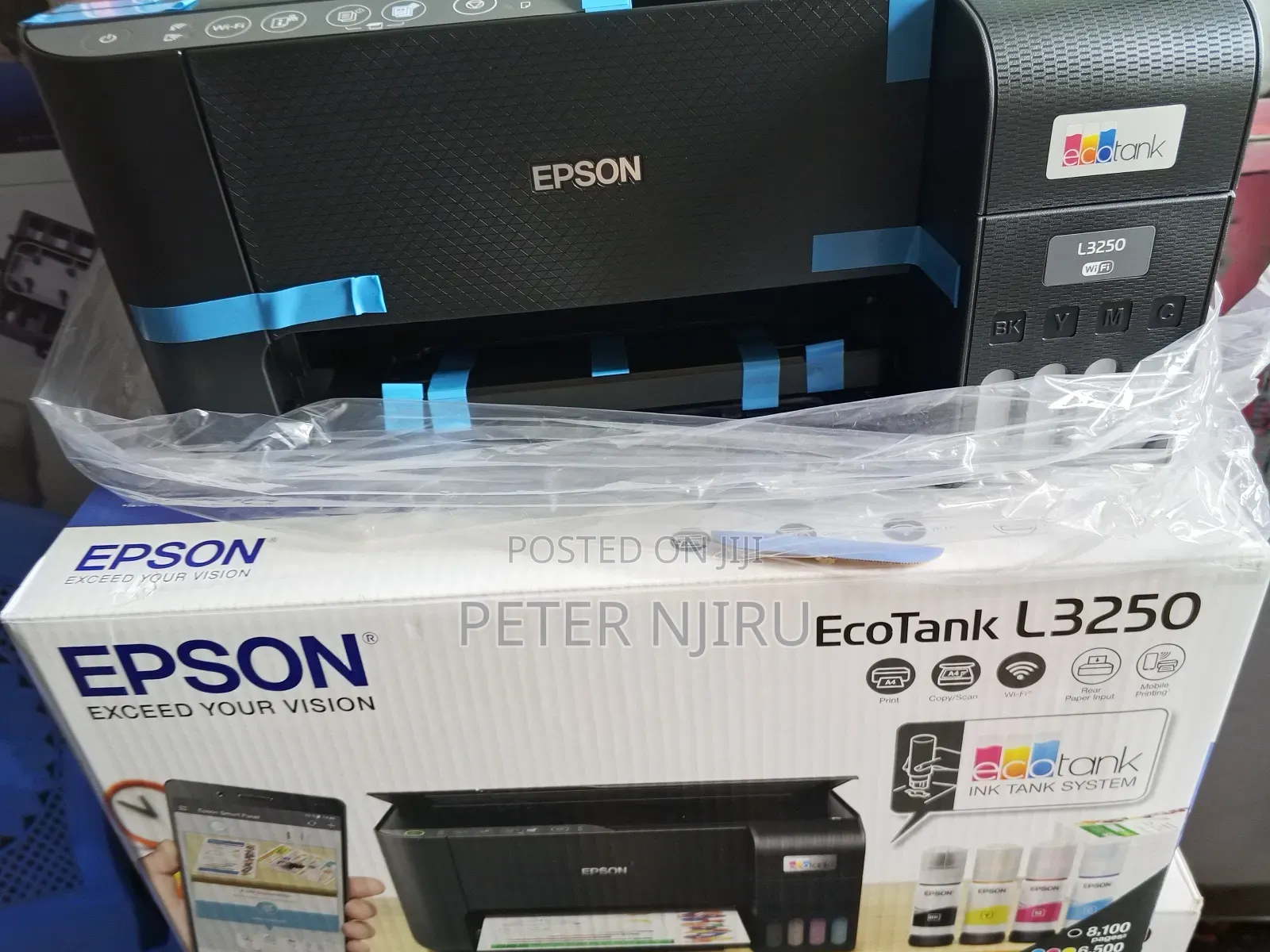 Epson Ecotank L3250 A4 Wireless Printer (All-in-one), (1yr Wrty)