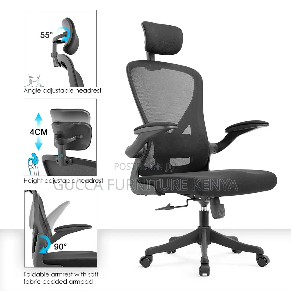 Office Ergonomic Desk Chair With Flip Armrest