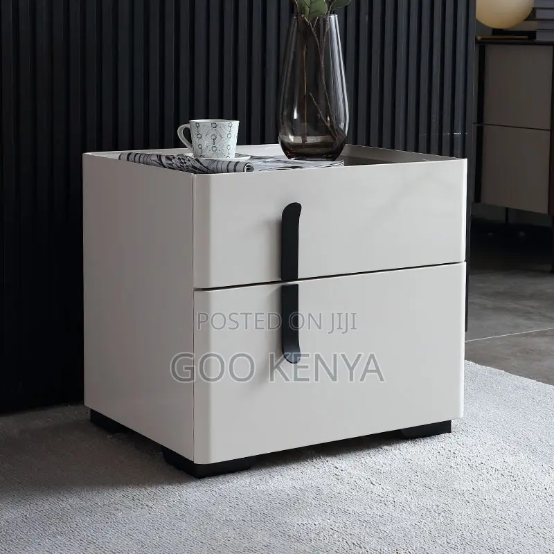 Home Cabinet; Wooden Nightstand Table With 2 Spacious Drawers