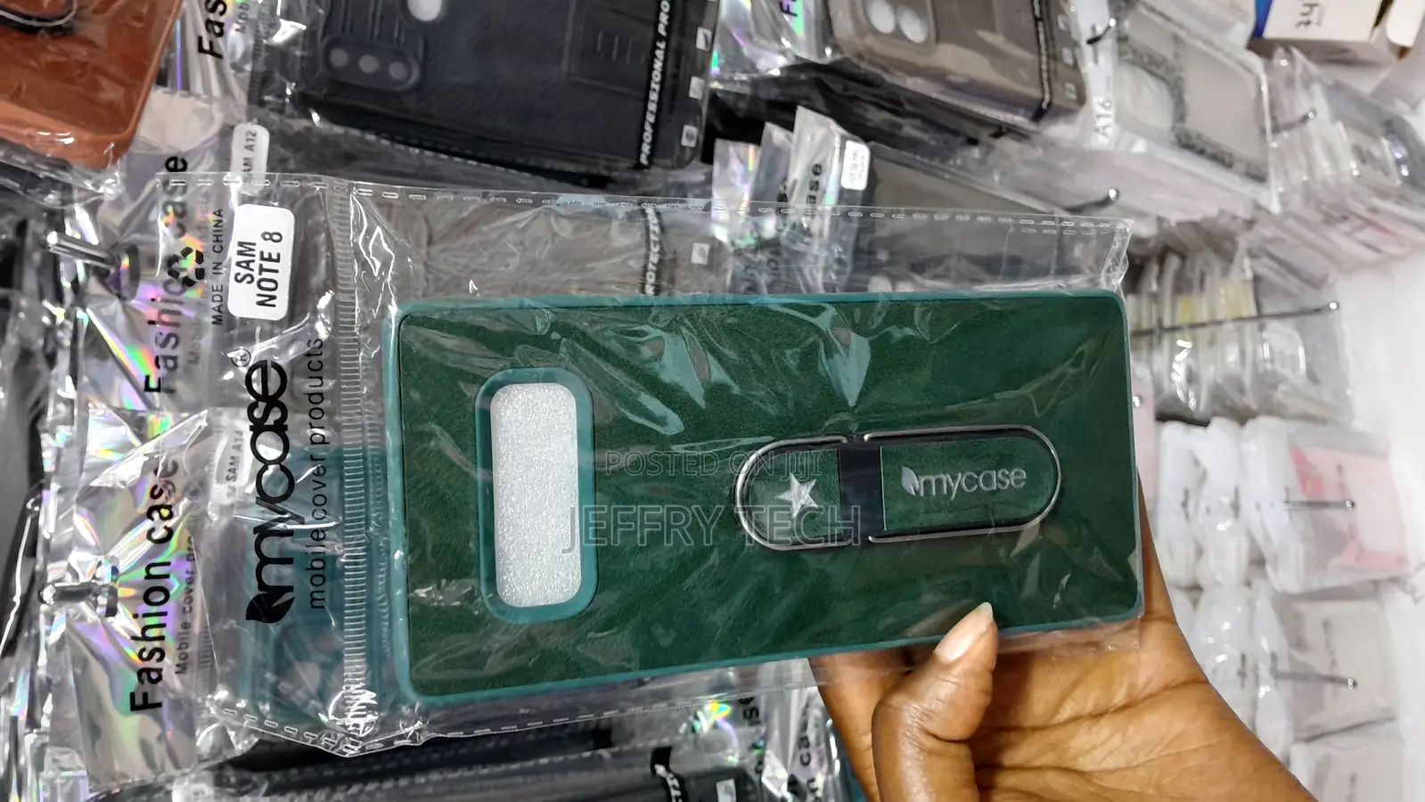 Mikol Samsung Note 8 Leather Soft Silicone Flexible Cover -Green