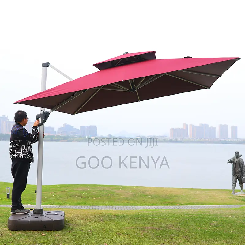 Home Sun Umbrella; Solar Powered Garden Umbrella – Outdoor Sun Shade