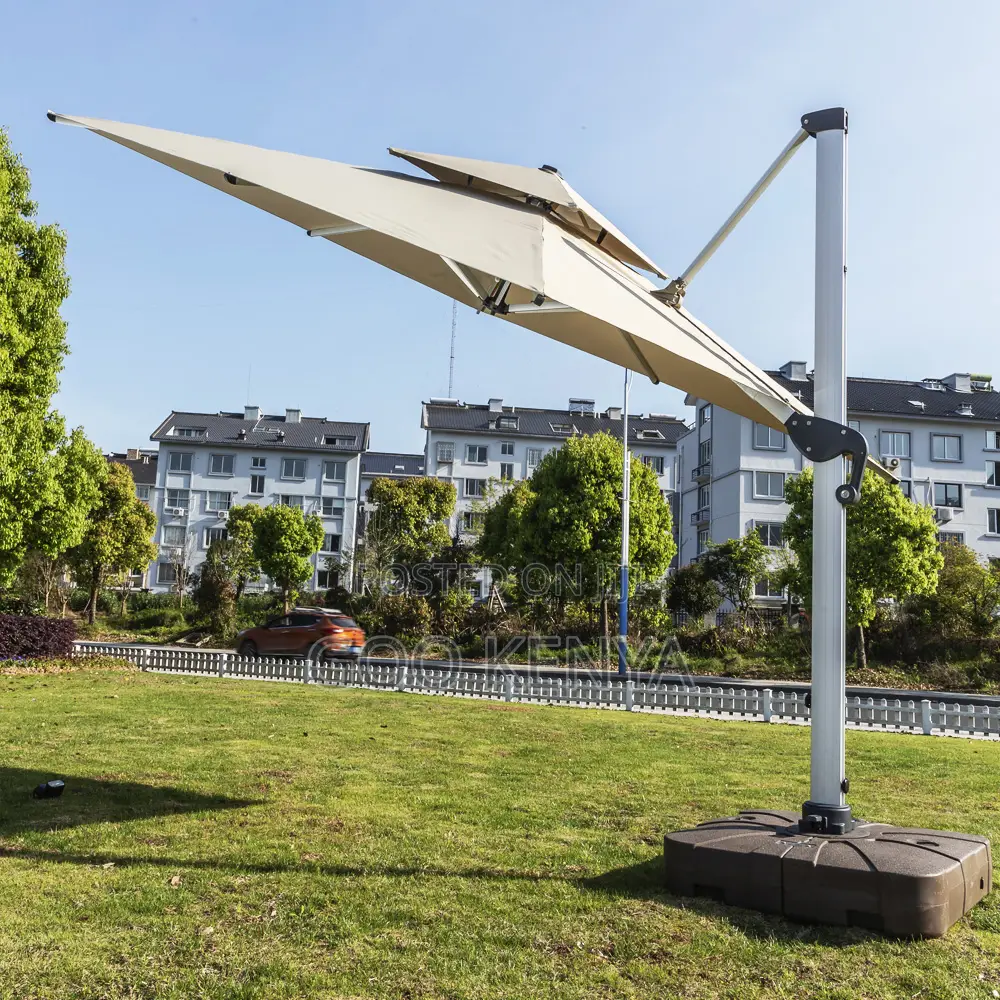 Home Sun Umbrella; Solar Powered Garden Umbrella – Outdoor Sun Shade