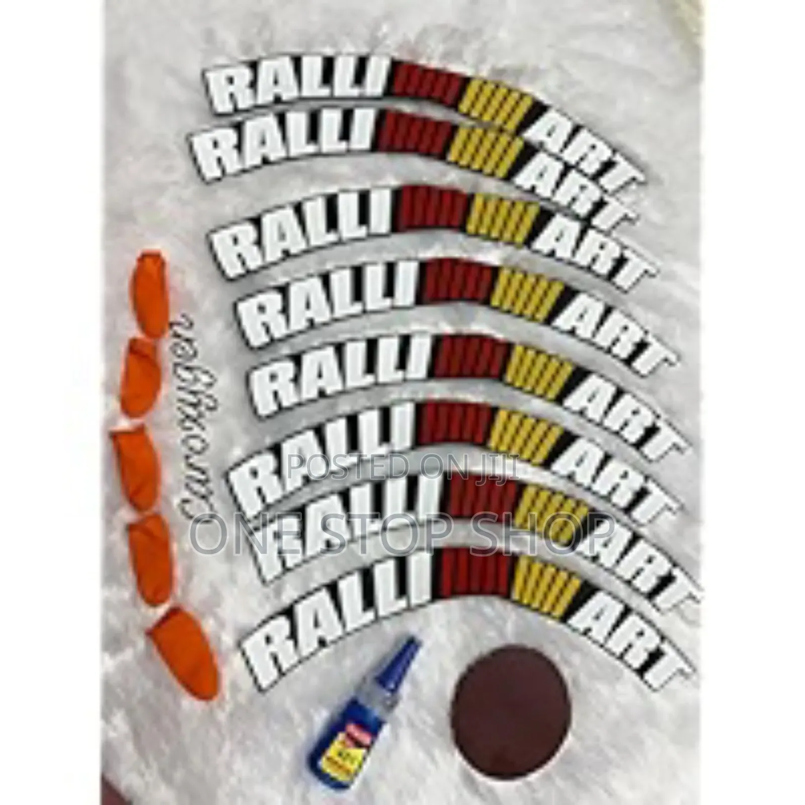 Ralliart Tyre Decal Stickers With Glues And Gloves