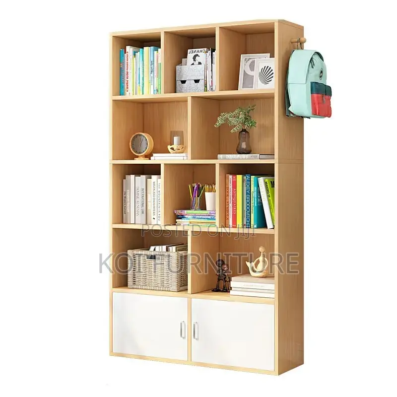 Office Bookshelf : Modern Engineered Wood Bookshelf