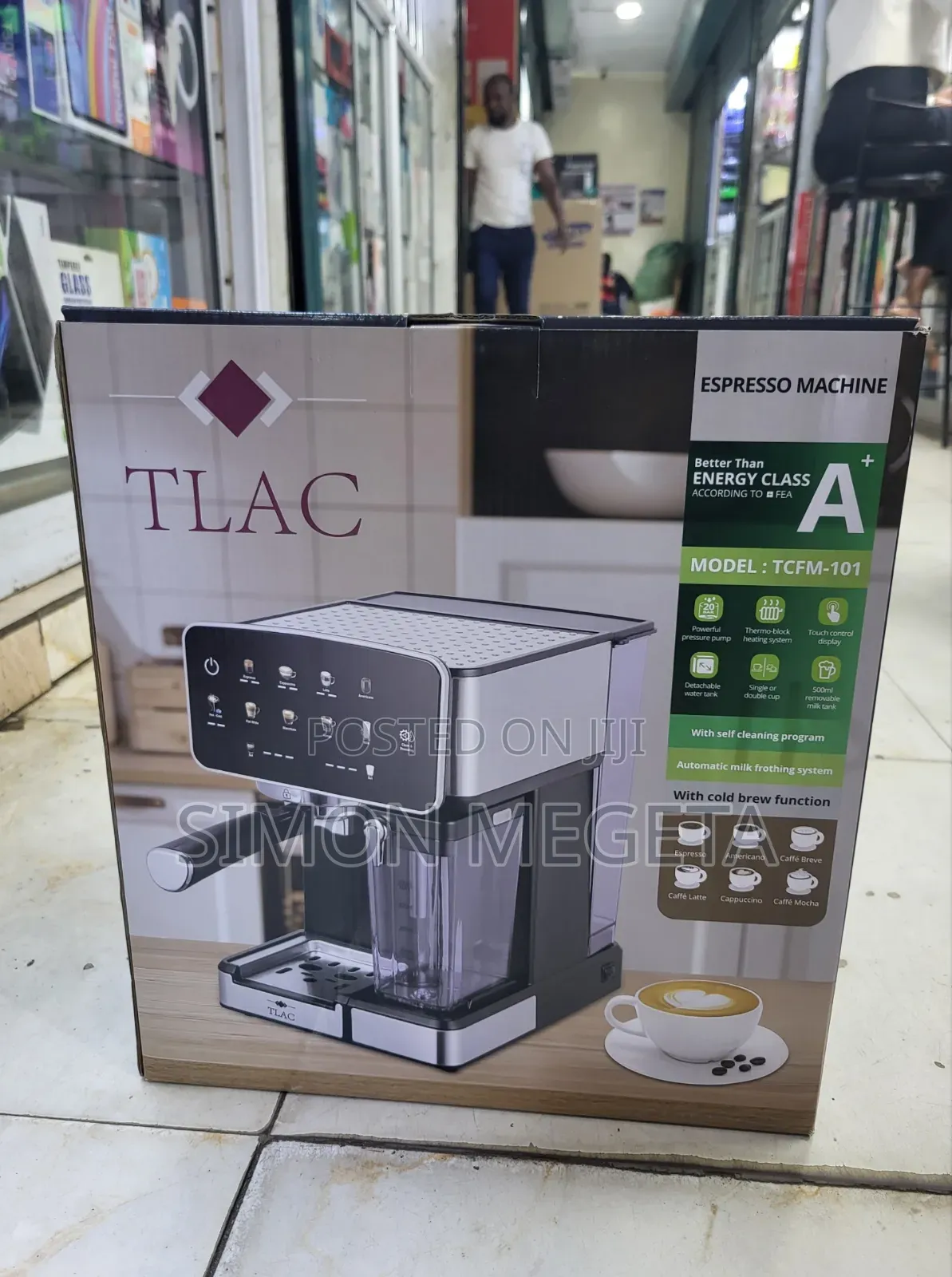 Tlac Espresso Coffee Machine TCFM 101, 1.8l, Automatic Milk Frother