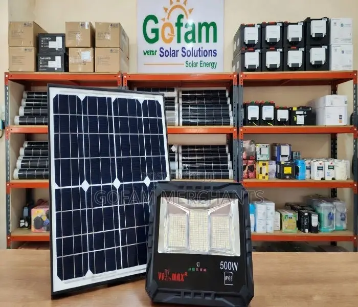 Velmax 500watts Bright Integrated Solar Flood Light