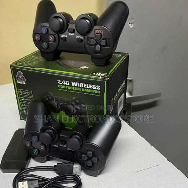 64g 10000+ Game Video Game Consoles + 2× Wireless Gamepad