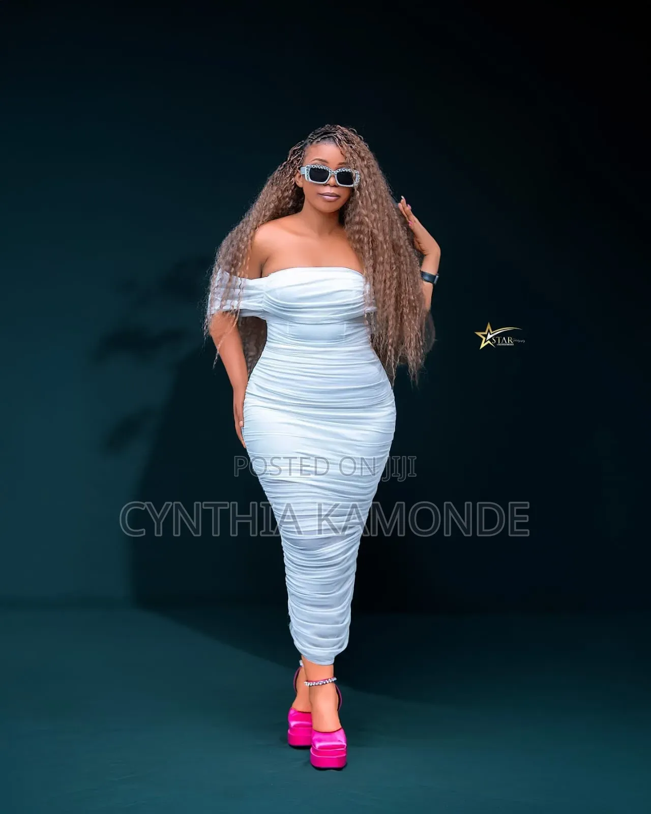 Offshoulder Bodycon Mesh Dress
