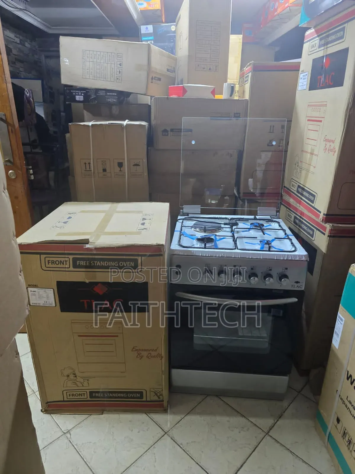 60*60 Tlac 3+1 Standing Cooker With Gas Sensor