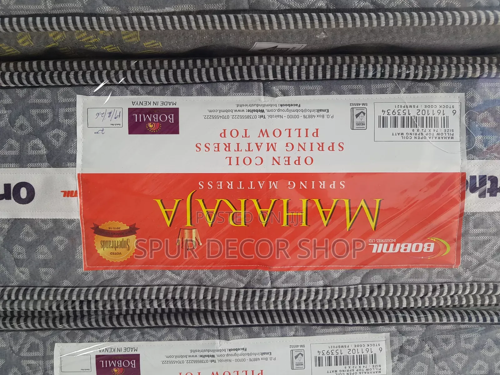 6×6 12 Inches Maharaja Spring/Orthopaedic Mattress