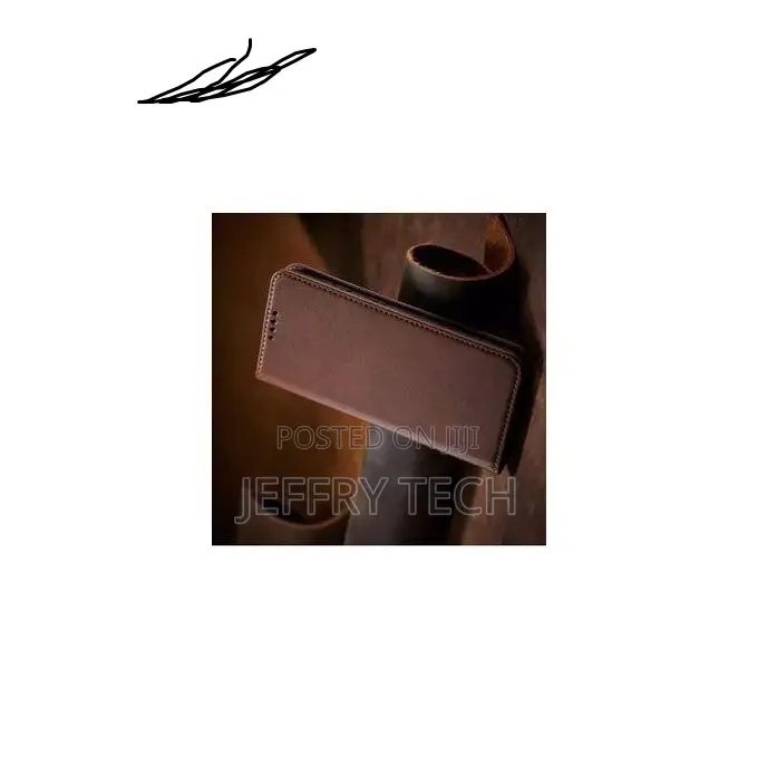 Leather Magnetic Flip Wallet Phone Cover for Zte Blade A56 4g-Brown