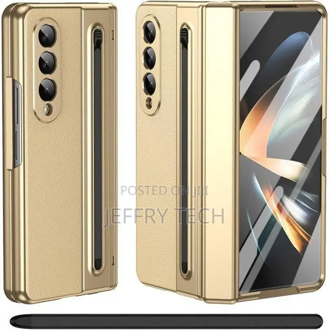Samsung Galaxy Fold 4 Case S Pen Slot, Basic Business Class (Gold)