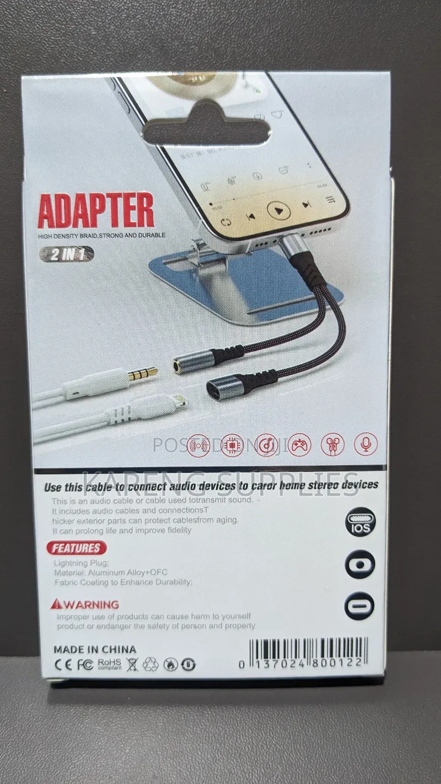 Lightning to Lightning and 3.5mm Adapter
