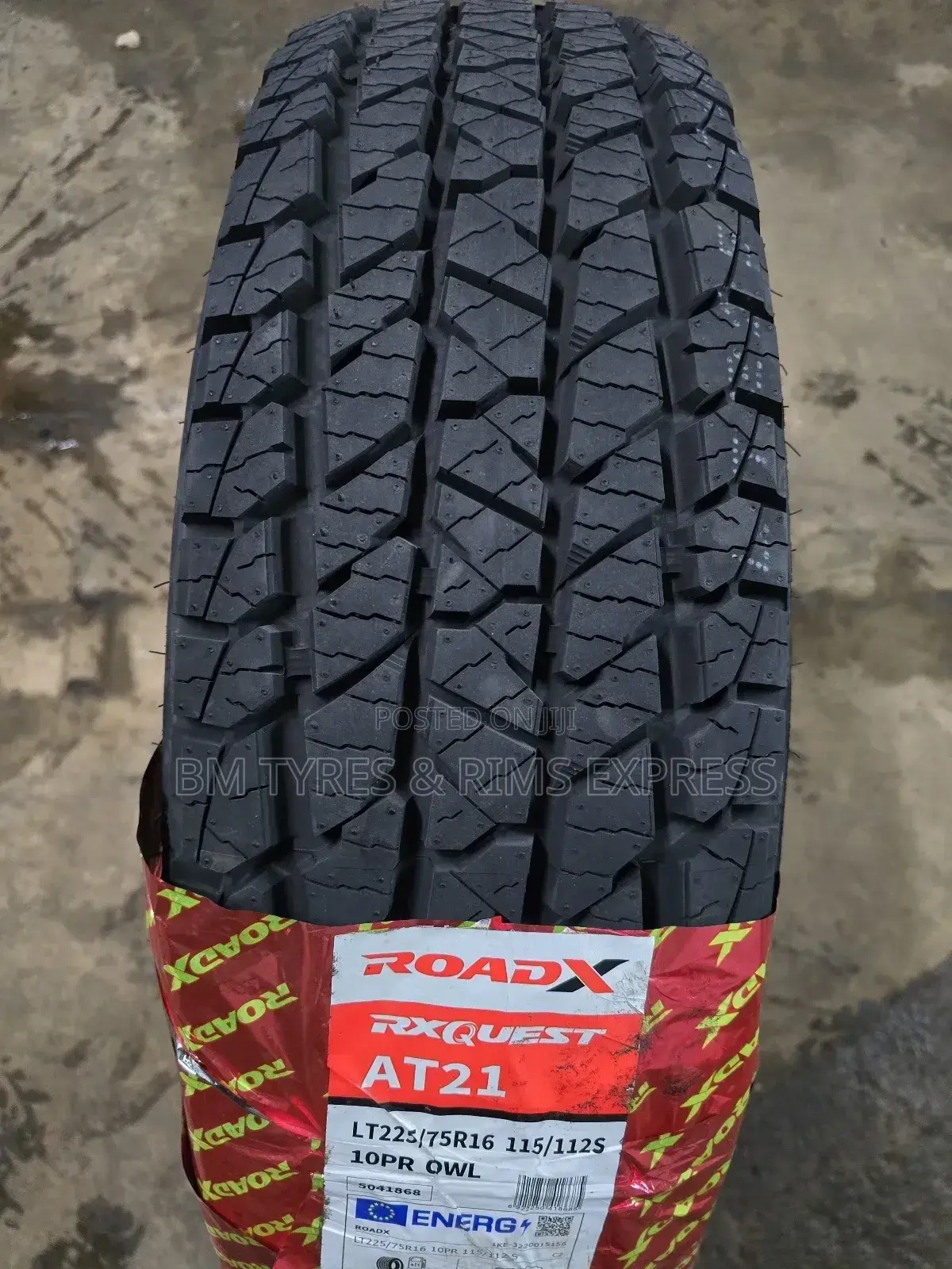 225 /75r15 Roadx Tyres (All Terrein) Commercial.
