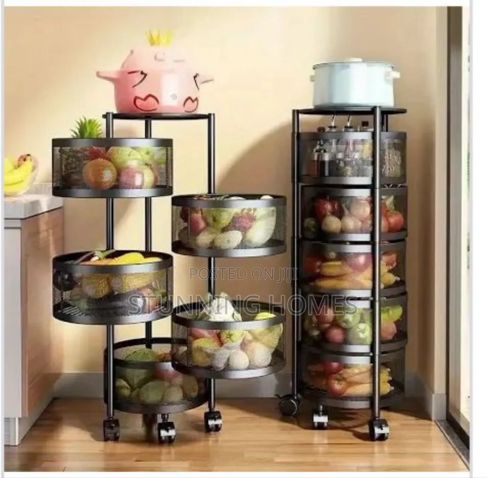5 Tier Rotating Kitchen Storage Rack