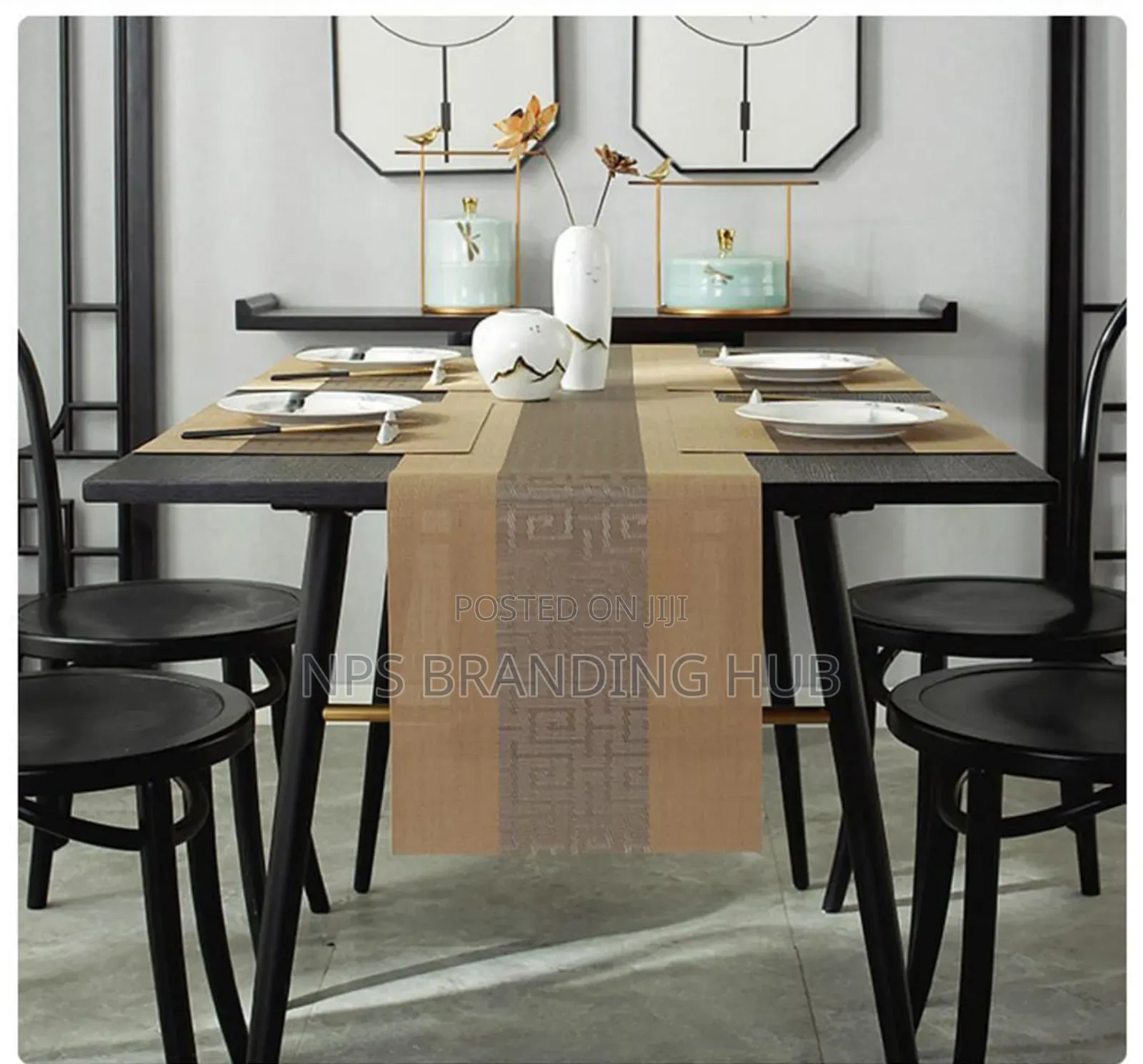 6pcs PVC Table Mats Plus One Table Runner(30*180cm) Eh