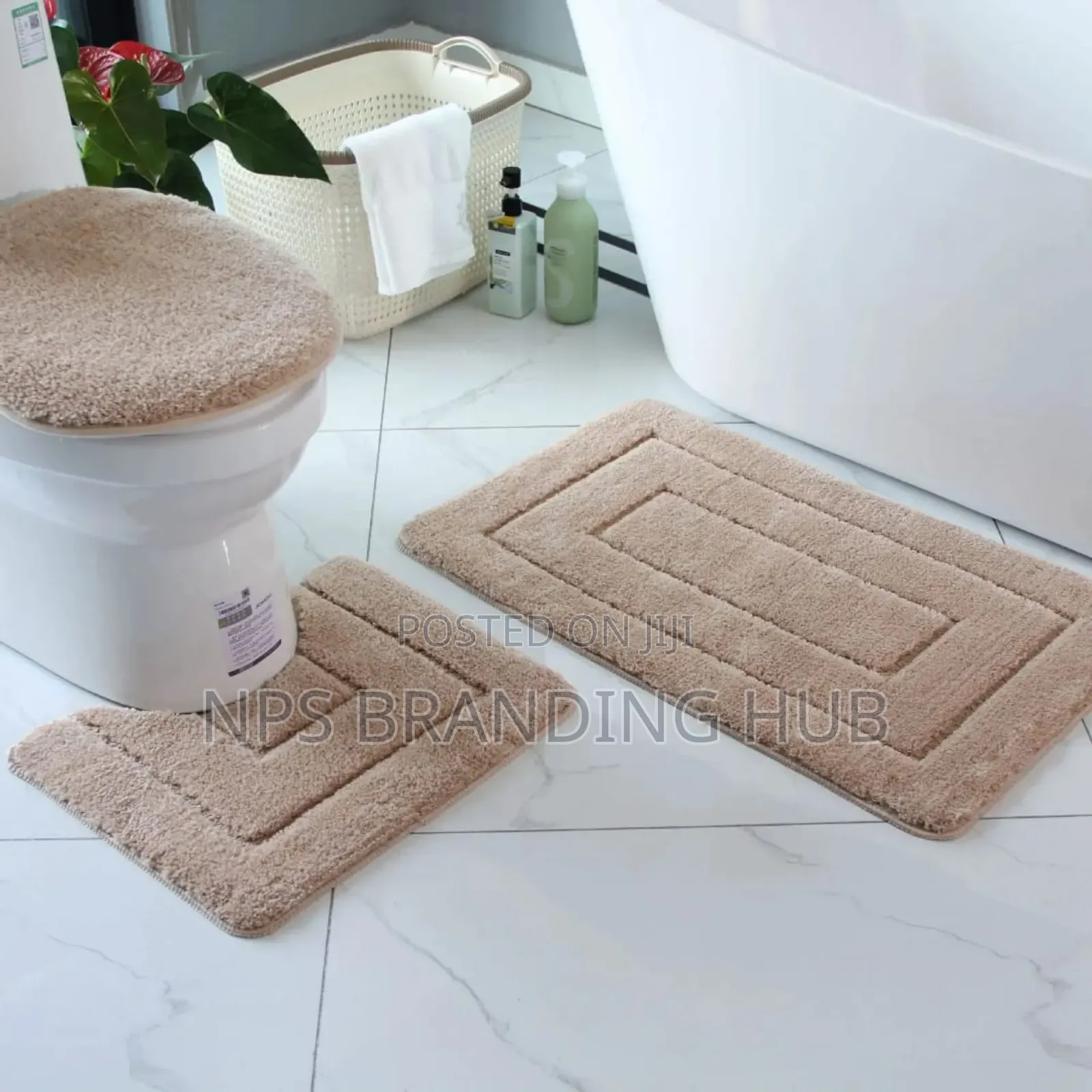 3pcs Bathroom Mats, Super Nonslip Underside Eh