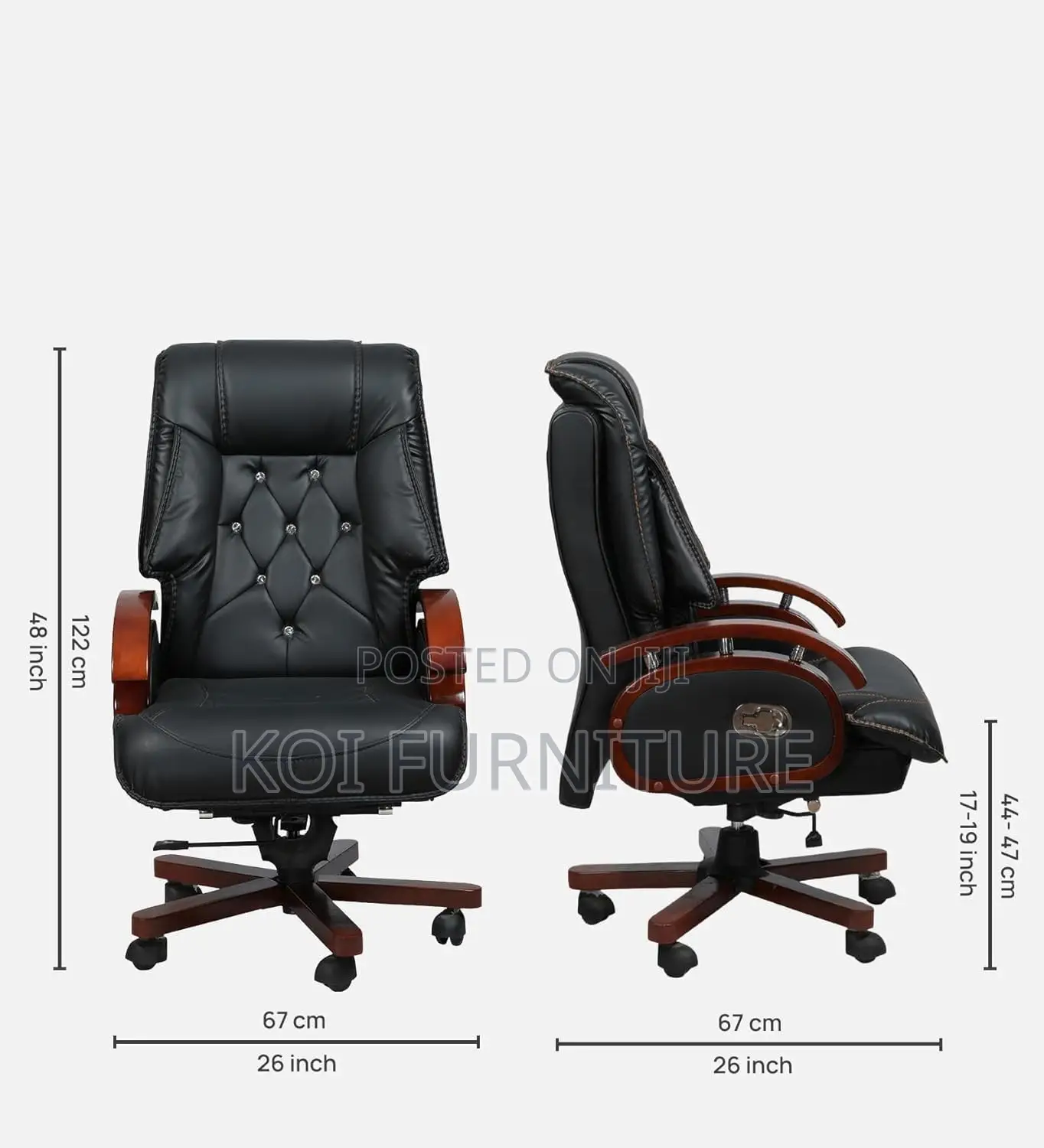 Office Chair; Leather Executive High Back Office Chair