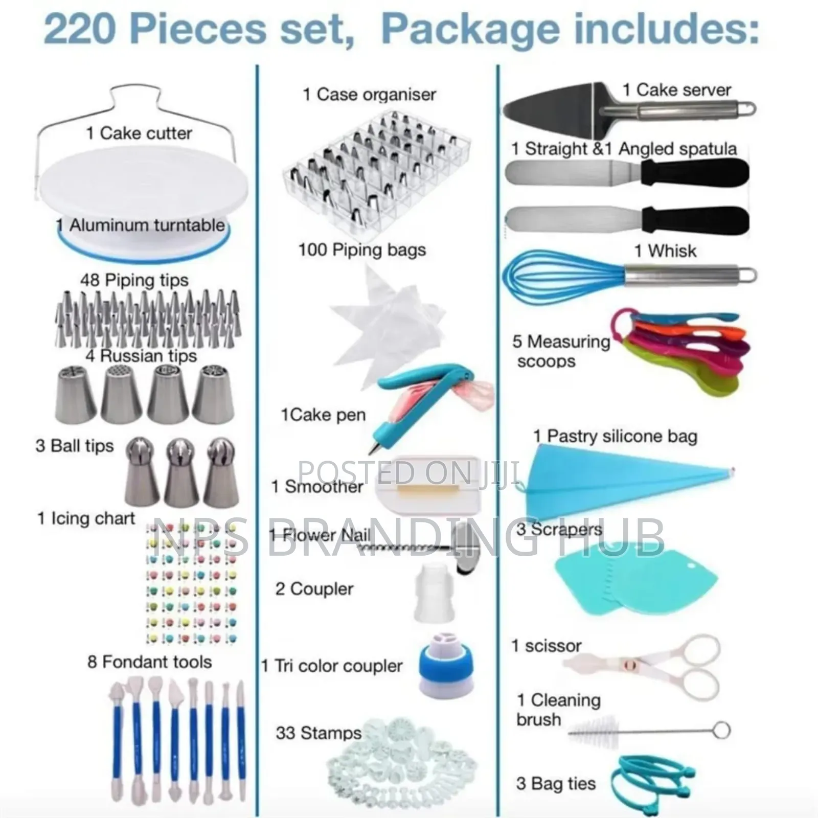 220pcs Cake Decorating Set Eh