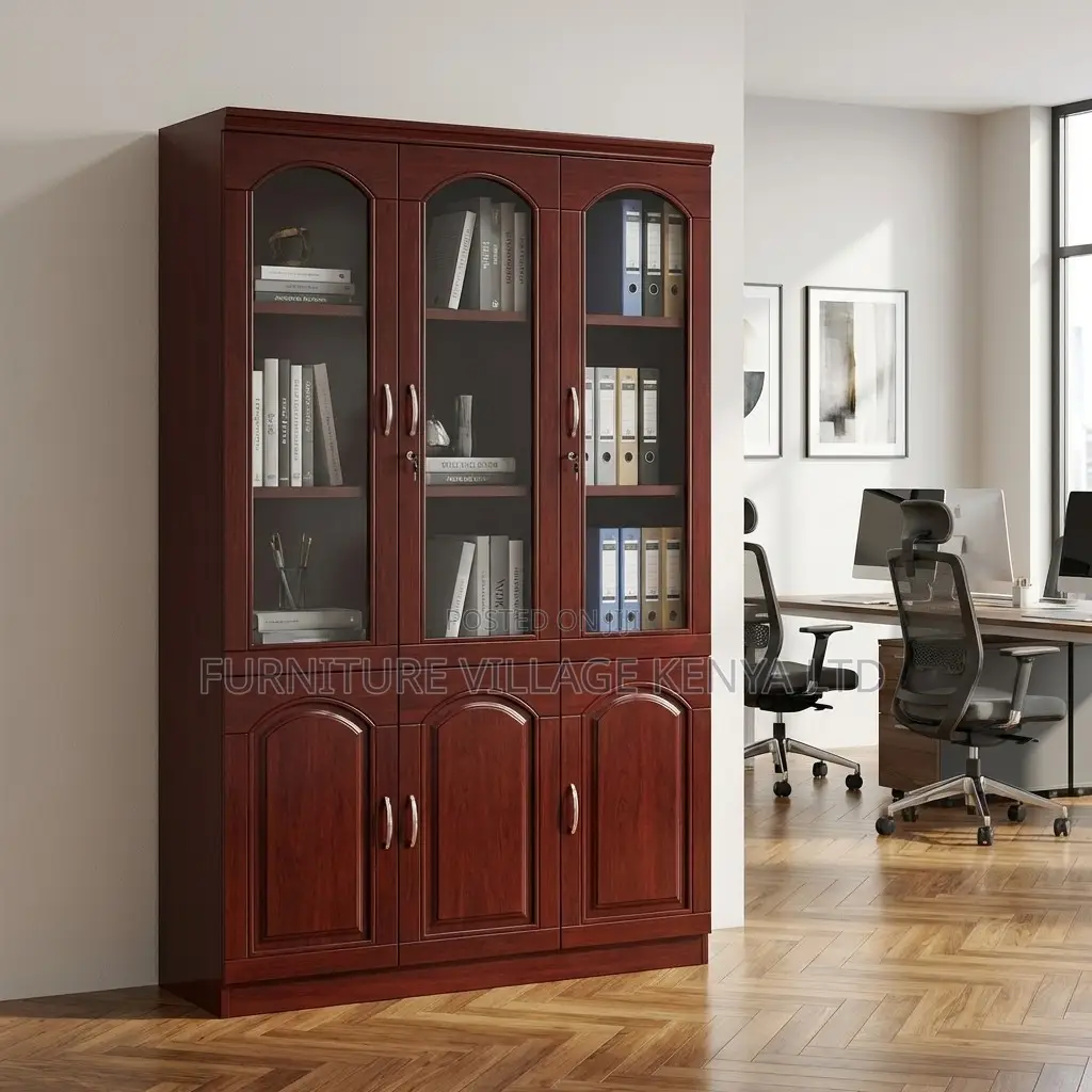 Office Cabinet; 3-door Wooden Office Filling Cabinet