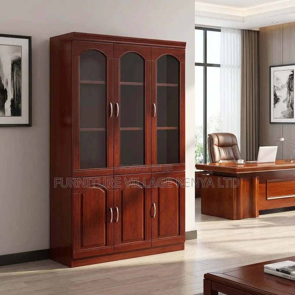 Office Cabinet; 3-door Wooden Office Filling Cabinet