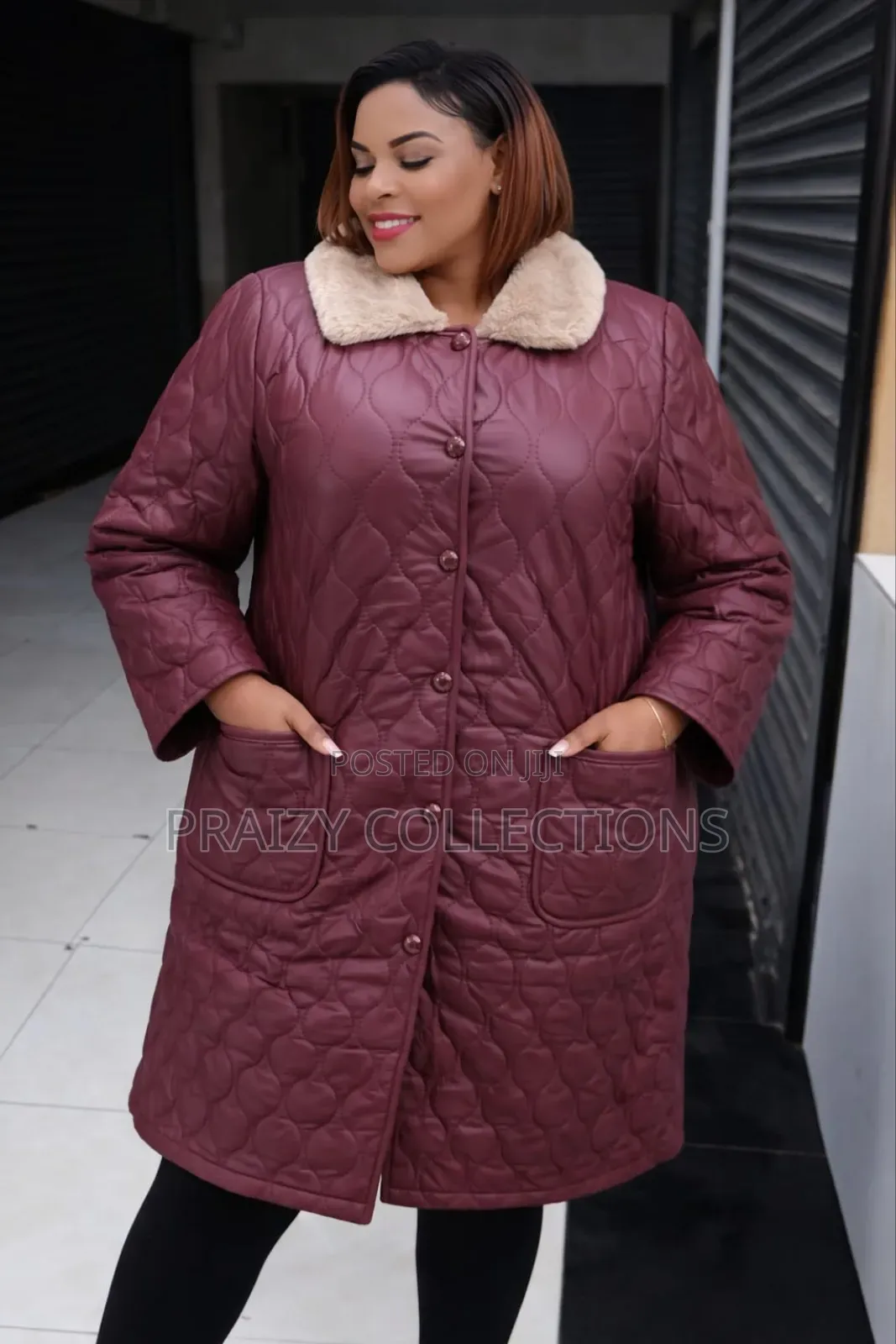 Elegant Leather Winter Trenchcoat