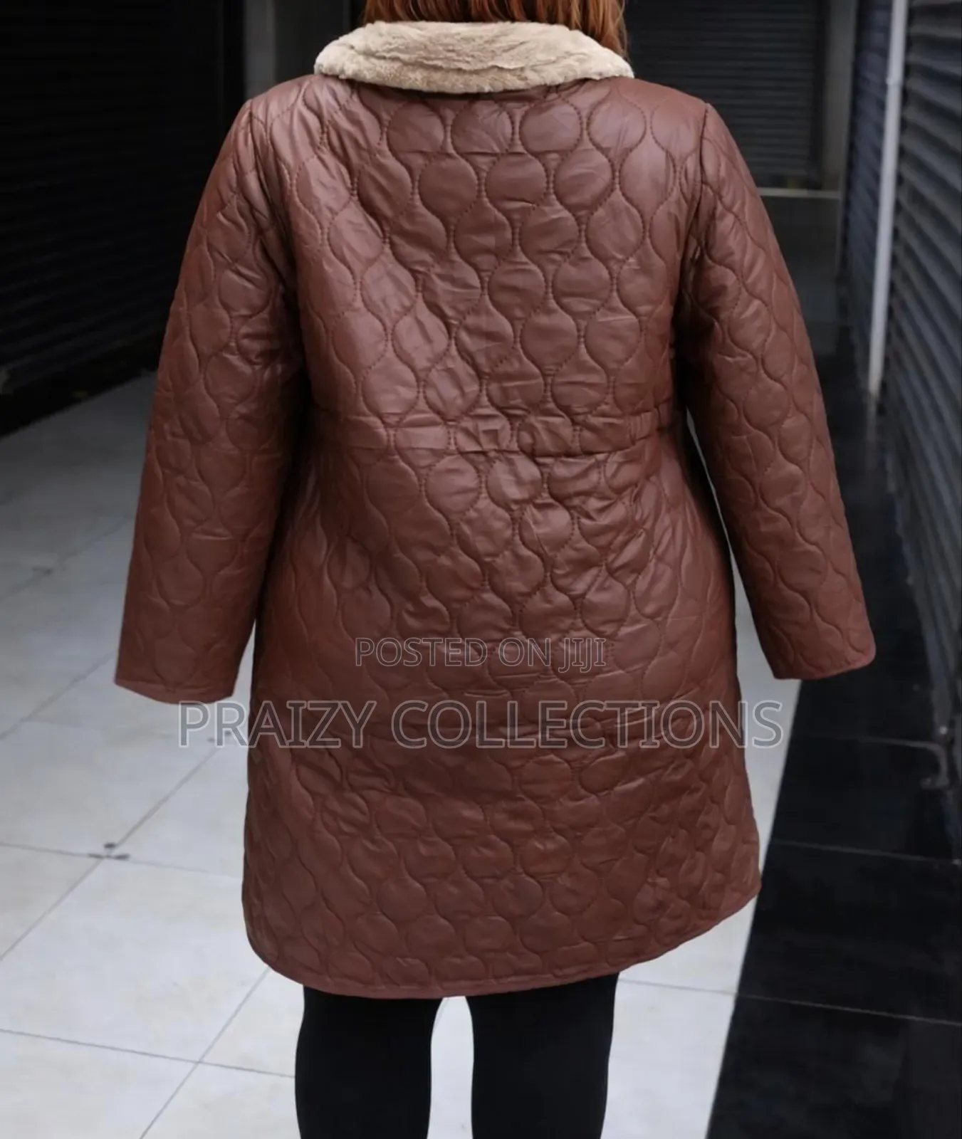 Elegant Leather Winter Trenchcoat