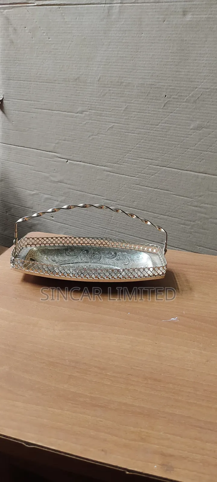 A Queen Anne Silver-Plated Sandwich Tray