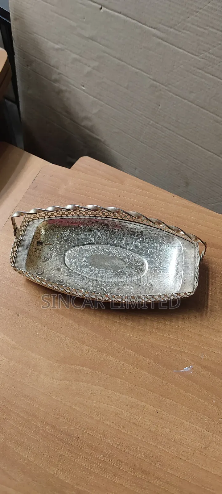 A Queen Anne Silver-Plated Sandwich Tray