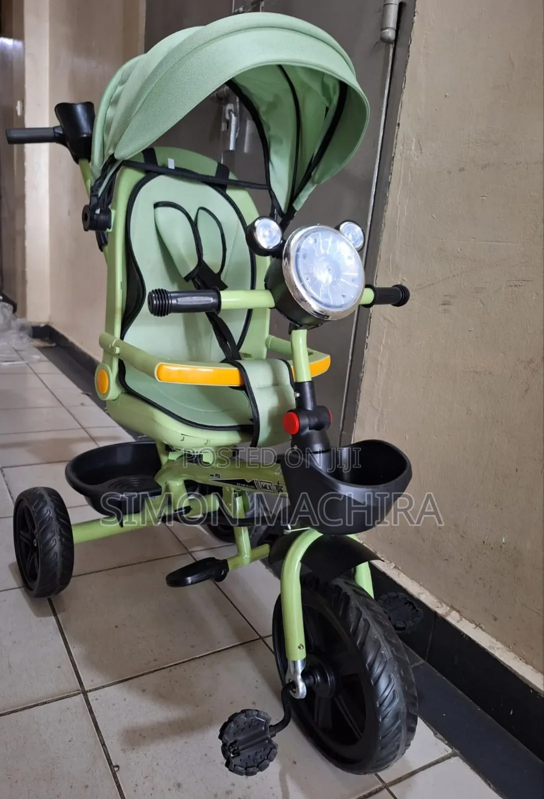 Tricycle With Canopy And Handle