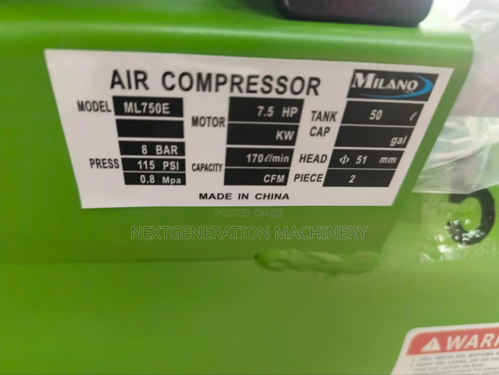 Milano 50 Litres Air Compressor