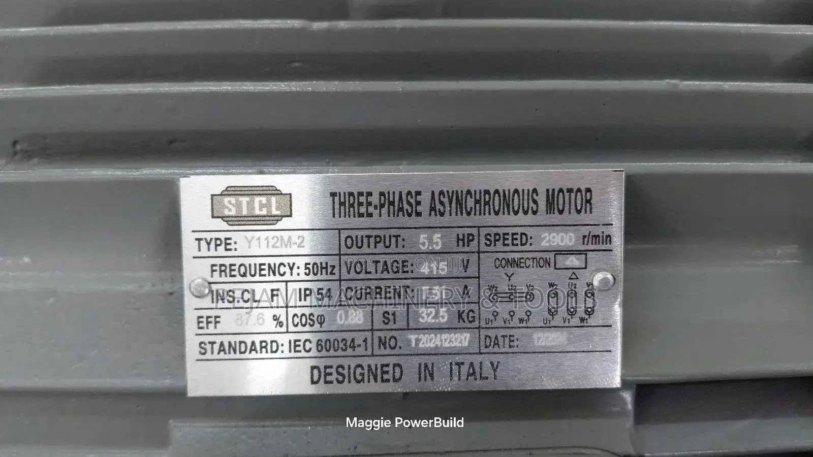 STCL Italy 5.5hp Three Phase High Speed 2900rpm Electric Motor