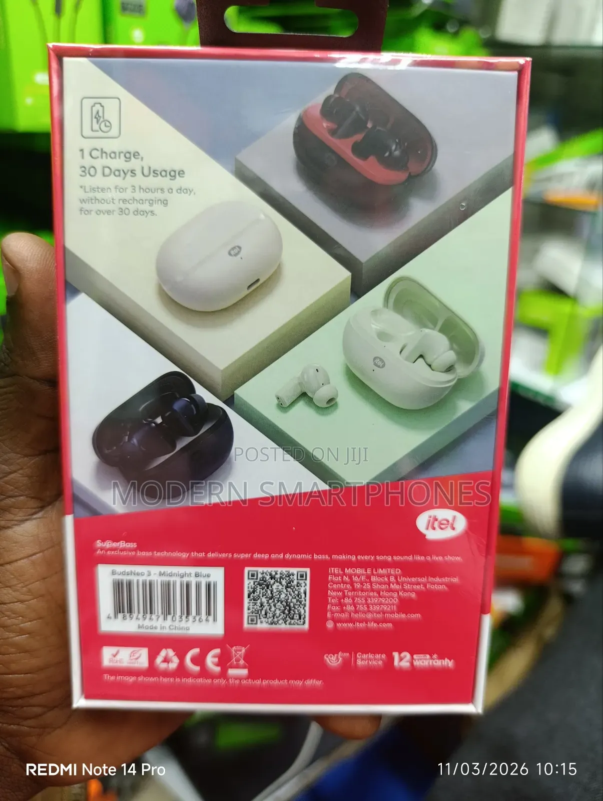 Itel Buds Neo 3 100hrs Play Time Bluetooth Earphones