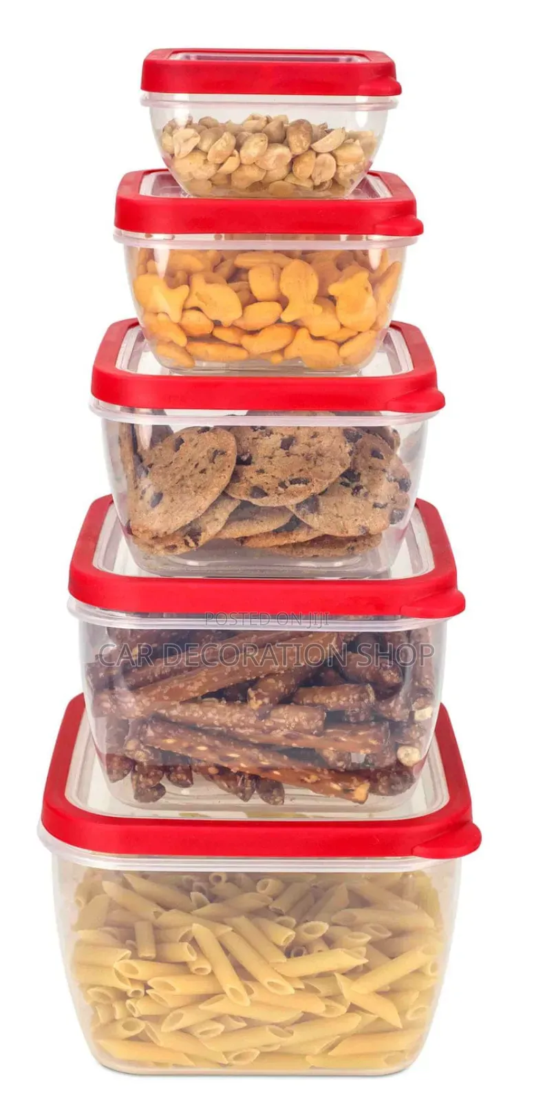 5pc Bpa Free Airtight Pp Plastic Food Storage