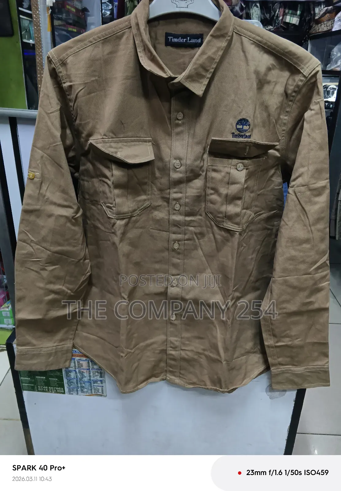 Quality Casual Denim Designer Jeans Collar Shirts Double Pockets