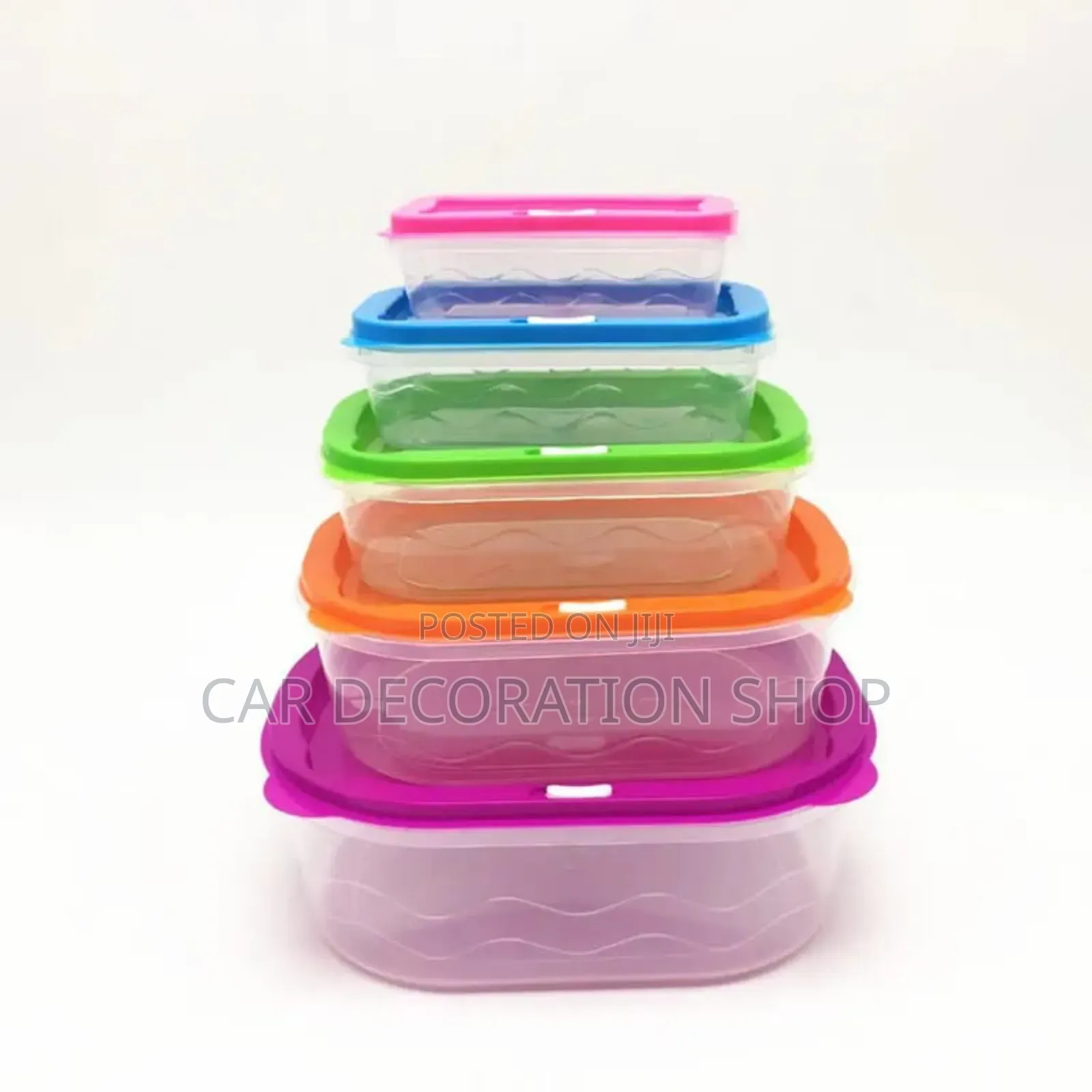 5pc Airtight Food Storage Containers Kitchen Pantry Dry Food Snap Lid