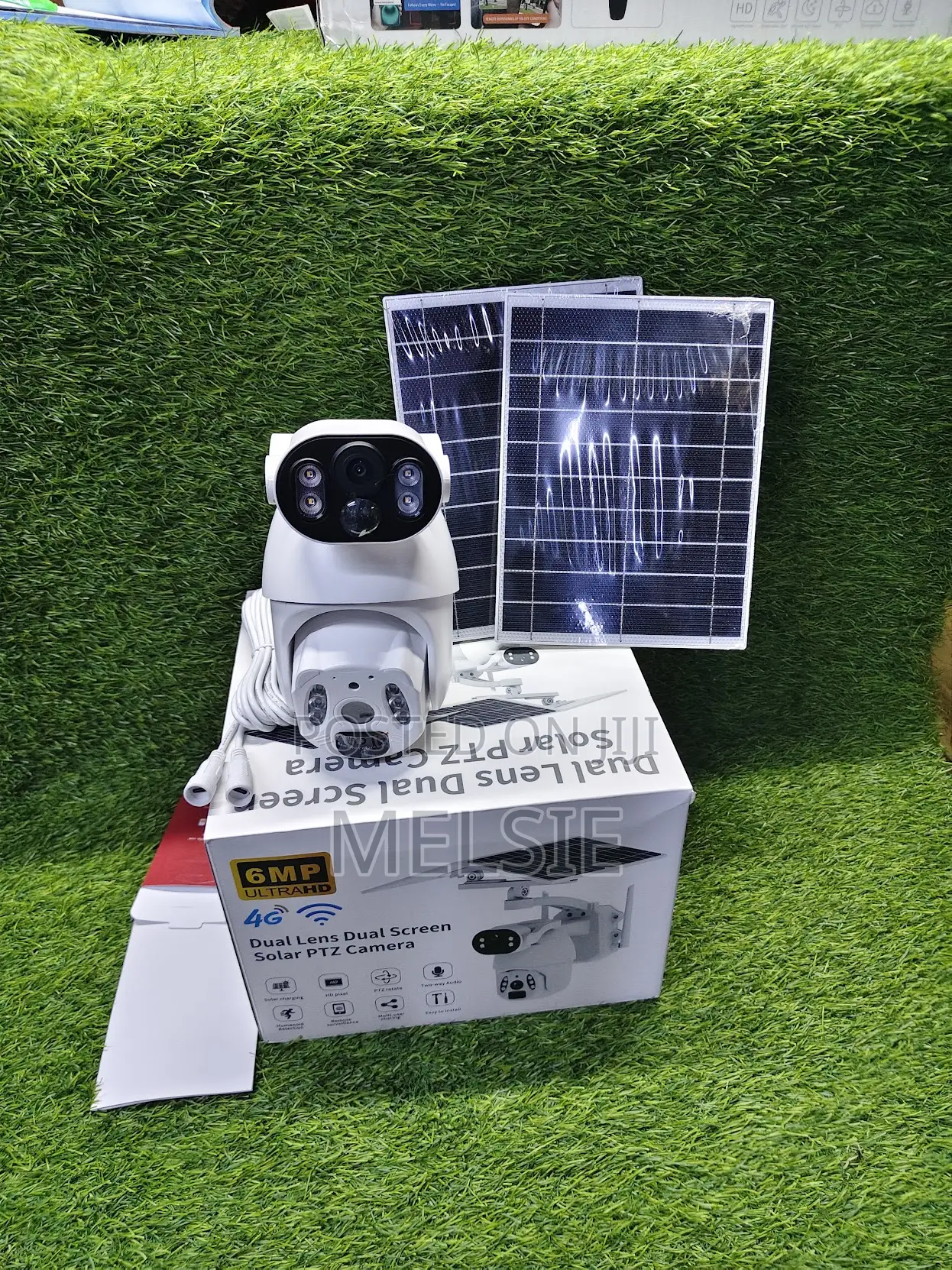Ubox Dual Pannel Dual Lens 6mp Solar Powered PTZ Camera