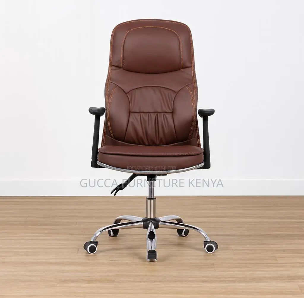 Brown Executive Leather Generic Office Chair