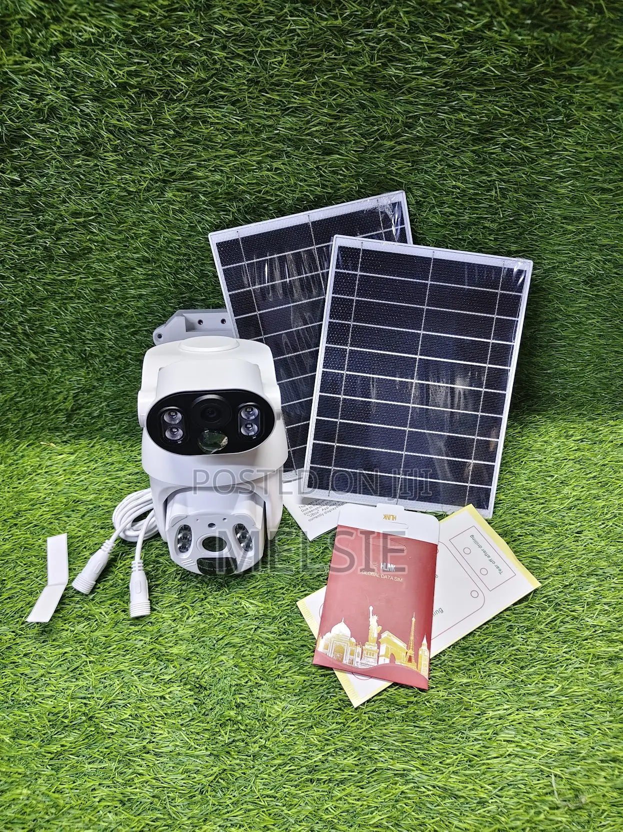 Solar Powered Ubox 6mp Dual Lens PTZ Camera Dual Panel CCTV