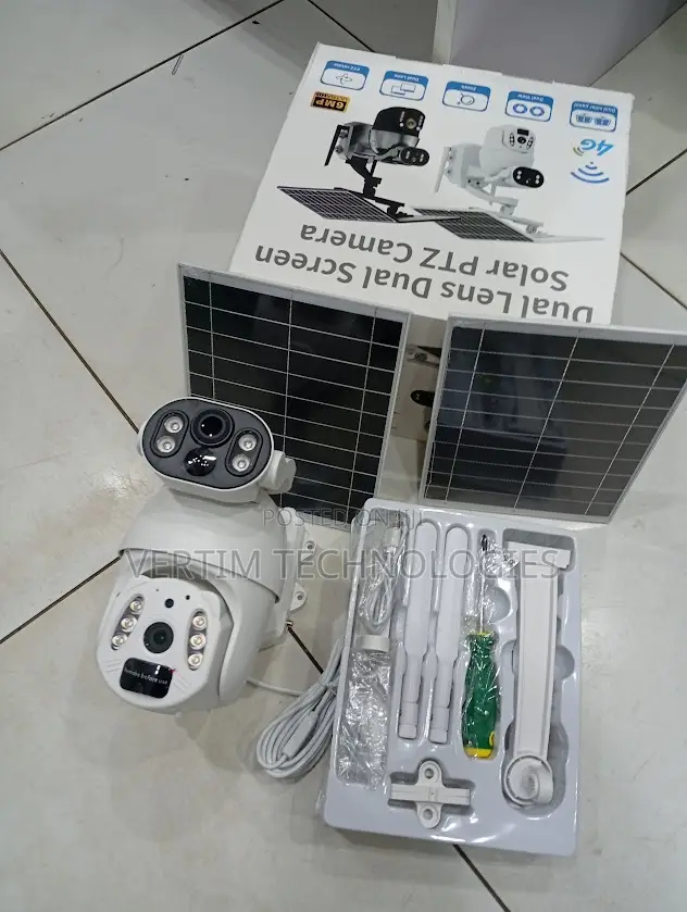 6mp Dual Lens Ubox Solar Powered Security Outdoor Camera 4g Camera