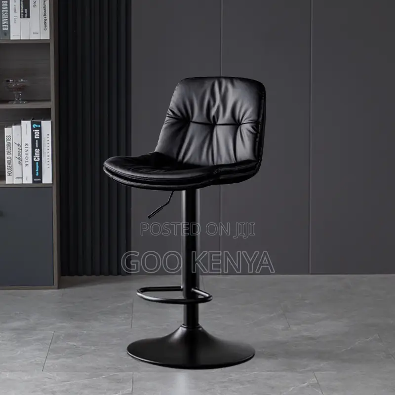 Home Bar Stool; Adjustable Height Bar Stool With Swivel And Backrest