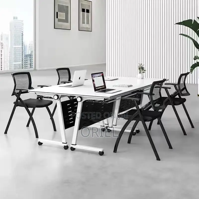 Office Study Table : Foldable Mobile Training Conference Table