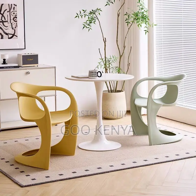 Home Chair; Plastic Lounge Chair For Nordic Style Coffee Shops