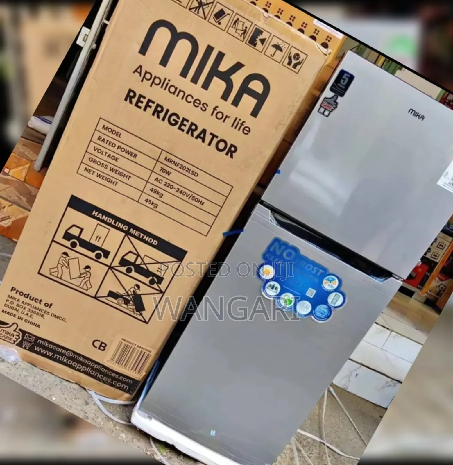 202l Non Frost Mika Fridge, Pay After Delivery