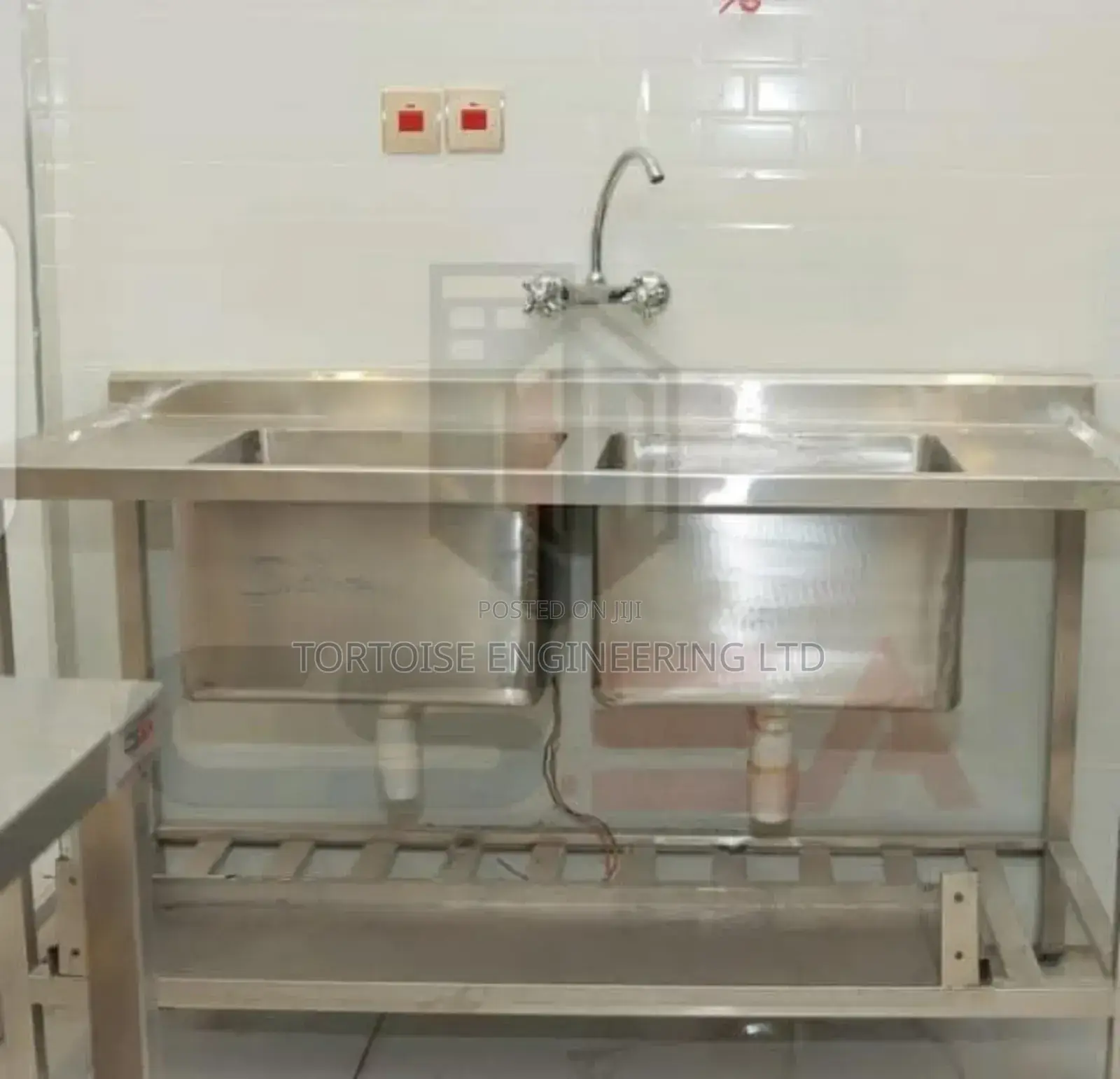Double Commercial Stainless Steel Sink