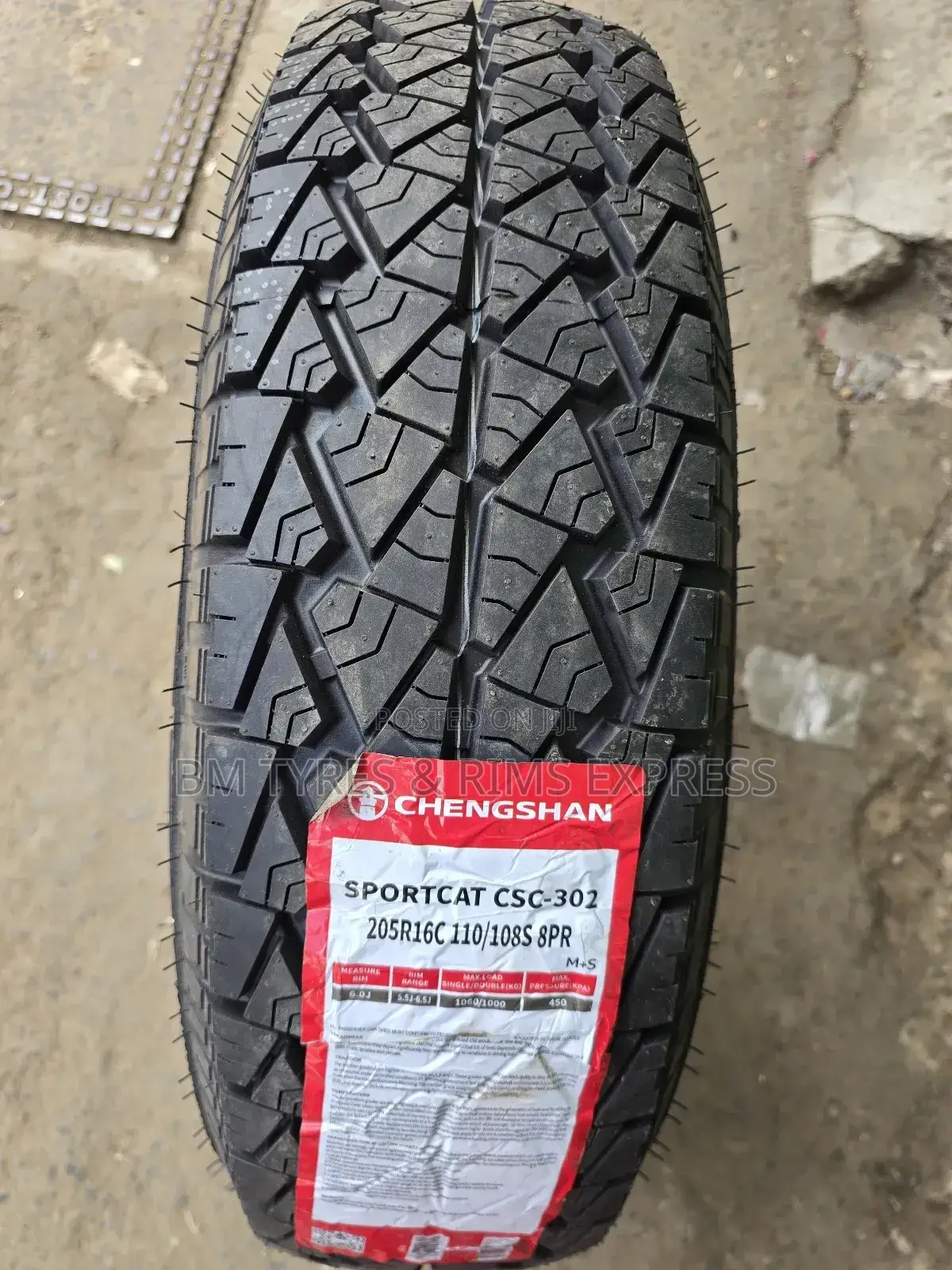 205 R16 Chengshan Tyres (All Terrein) Commercial.