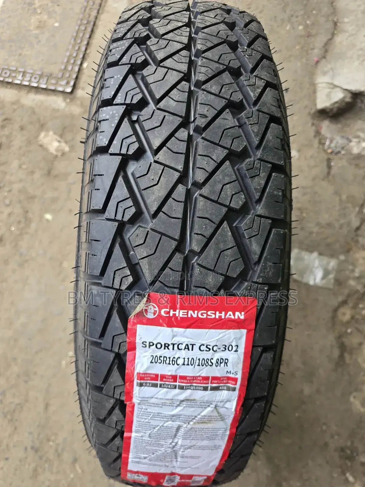 205 R16 Chengshan Tyres (All Terrein) Commercial.
