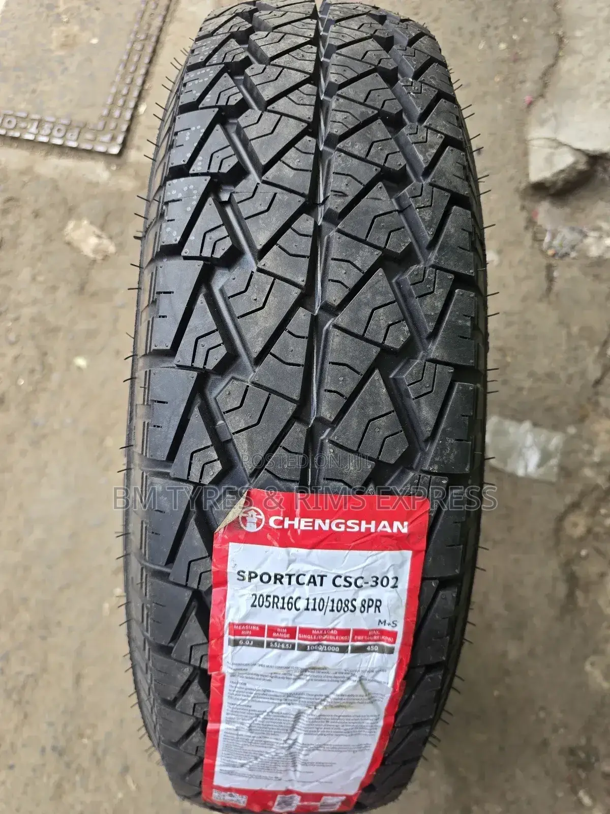 205 R16 Chengshan Tyres (All Terrein) Commercial.