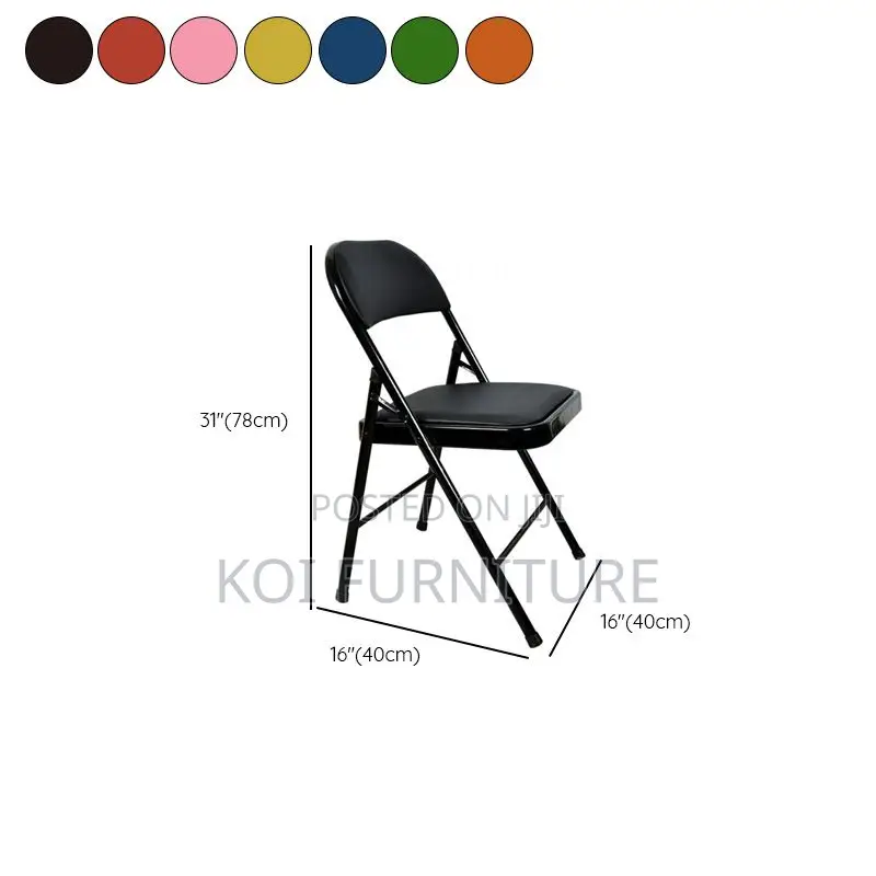 Office Chair; Foldable Metallic Task Chair
