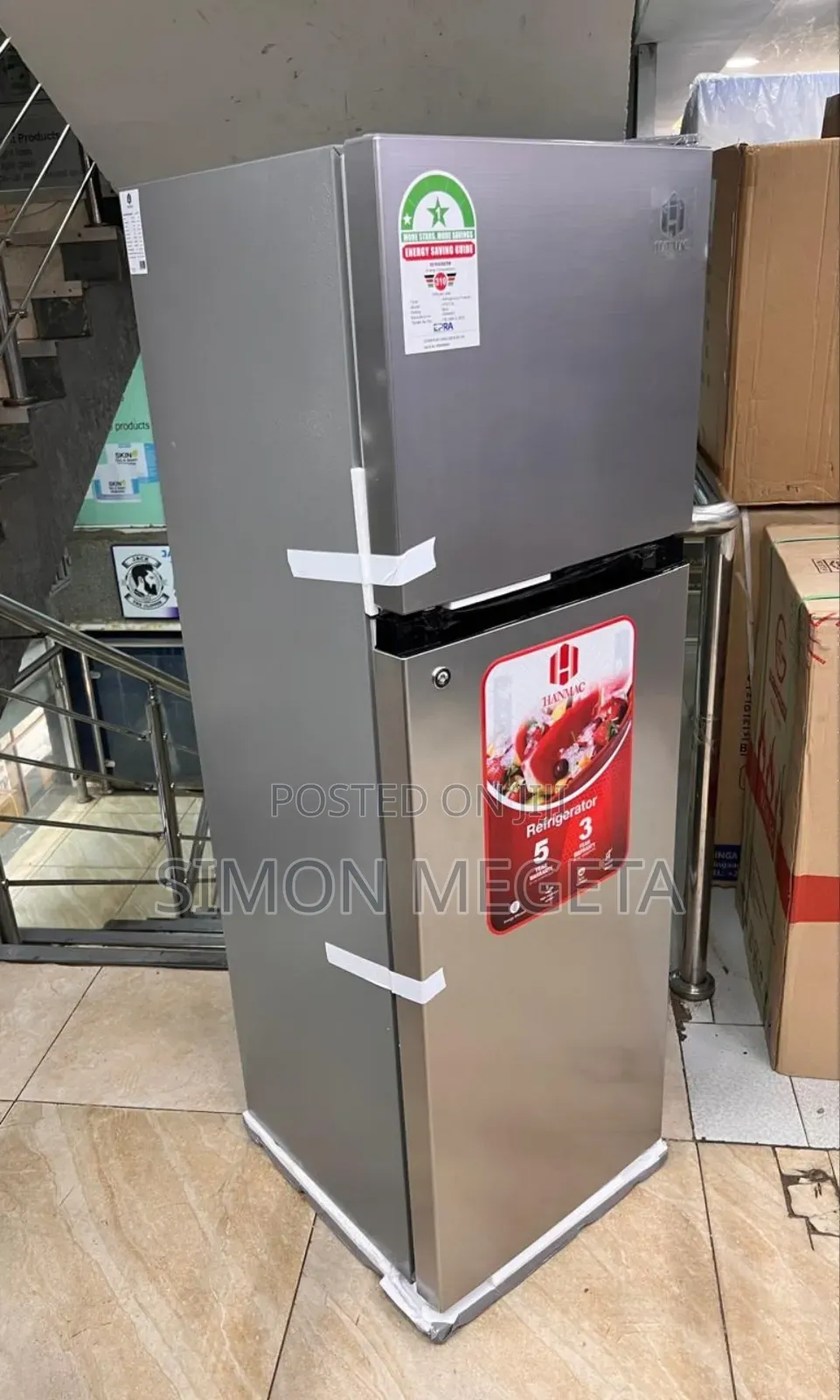 Hanmac 173l Double Door Fridge